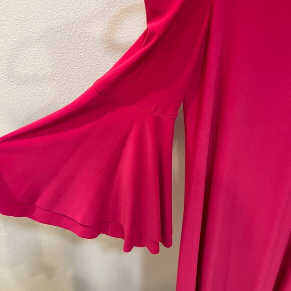 CLASSIC LAUREN by RALPH LAUREN FUCHSIA BELL SLEEVE DRESS SIZE 0 - Picture 3 of 4